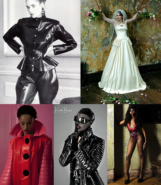Krystina Kitsis photo collabs, below l-r: Derek Ridgers (model: Jose Konyh); Grant Davis (model: Sammm Agnew). Bottom l-r: Aidan McCarthy (model: Celine); Keith Barker (model: Lucy); Ki Price (model: Léa Mortelle)