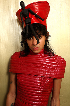 KRYSTINA KITSIS’ trademark latex stitching led her to produce a quilted collection, photographed on trans model Blanket by Aidan McCarthy