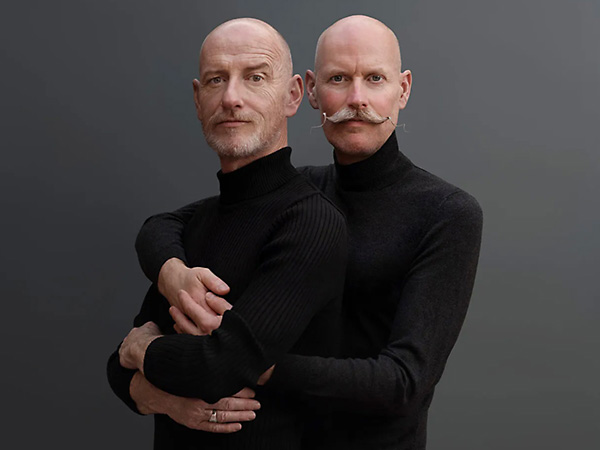 WHITAKER MALEM: Patrick Whitaker (left) and Keir Malem (right) photographed by Frederic Aranda for Sent Into Space exhibition, 2019