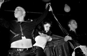 Pure Sex and Kim West Shows at Skin Two Club relaunch, Embassy 1985